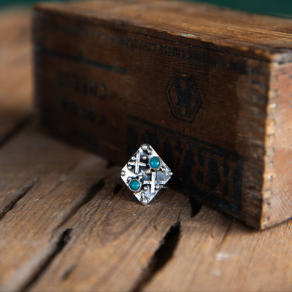 The Hawk | Harold Becenti Adjustable Kingman Cross Ring
