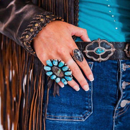 The Padina | Black Jack Ring by Russell Sam - Stone Options Available