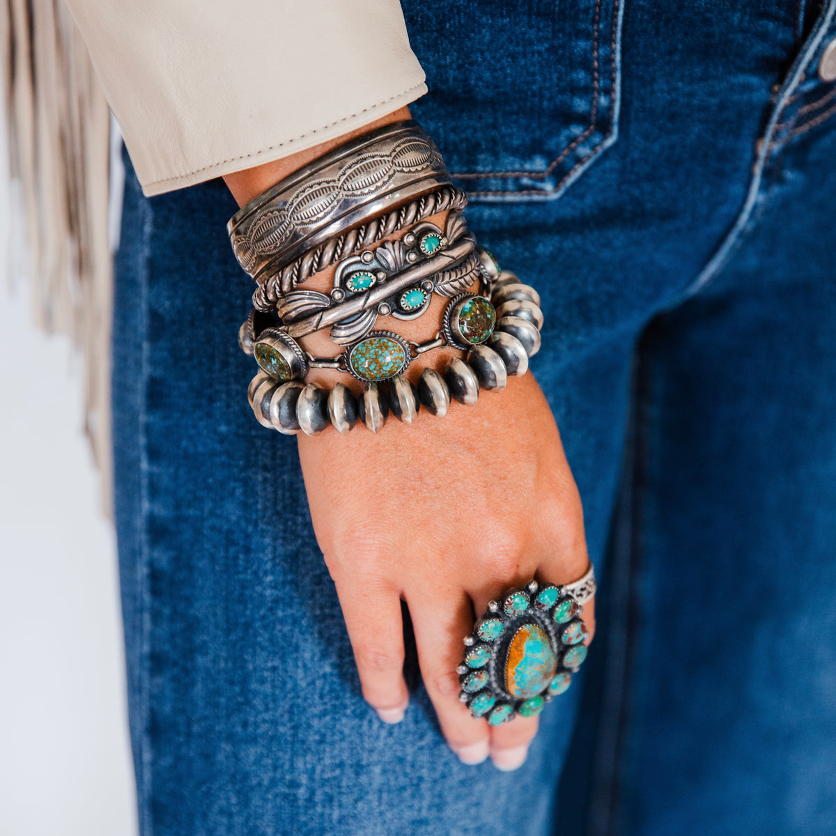 The Darsa | 15mm Handmade Saucier Navajo Pearl Bracelet