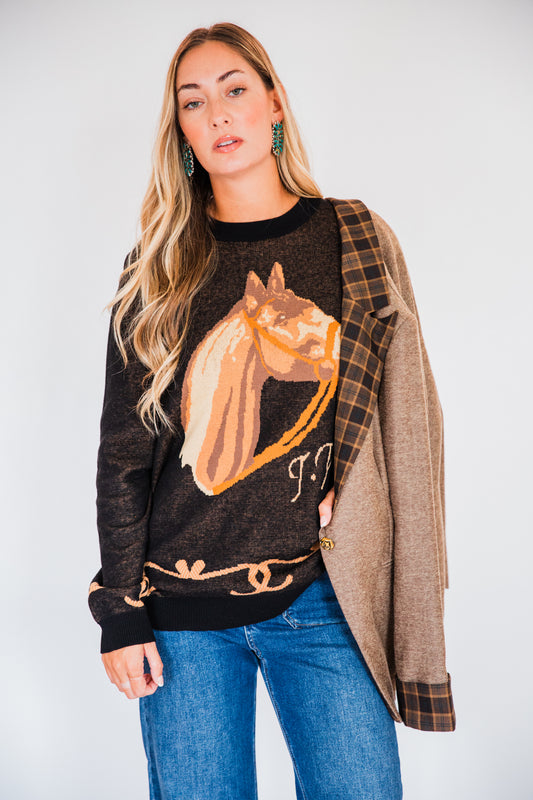 The Lindell | Horse Sweater by Tasha Polizzi