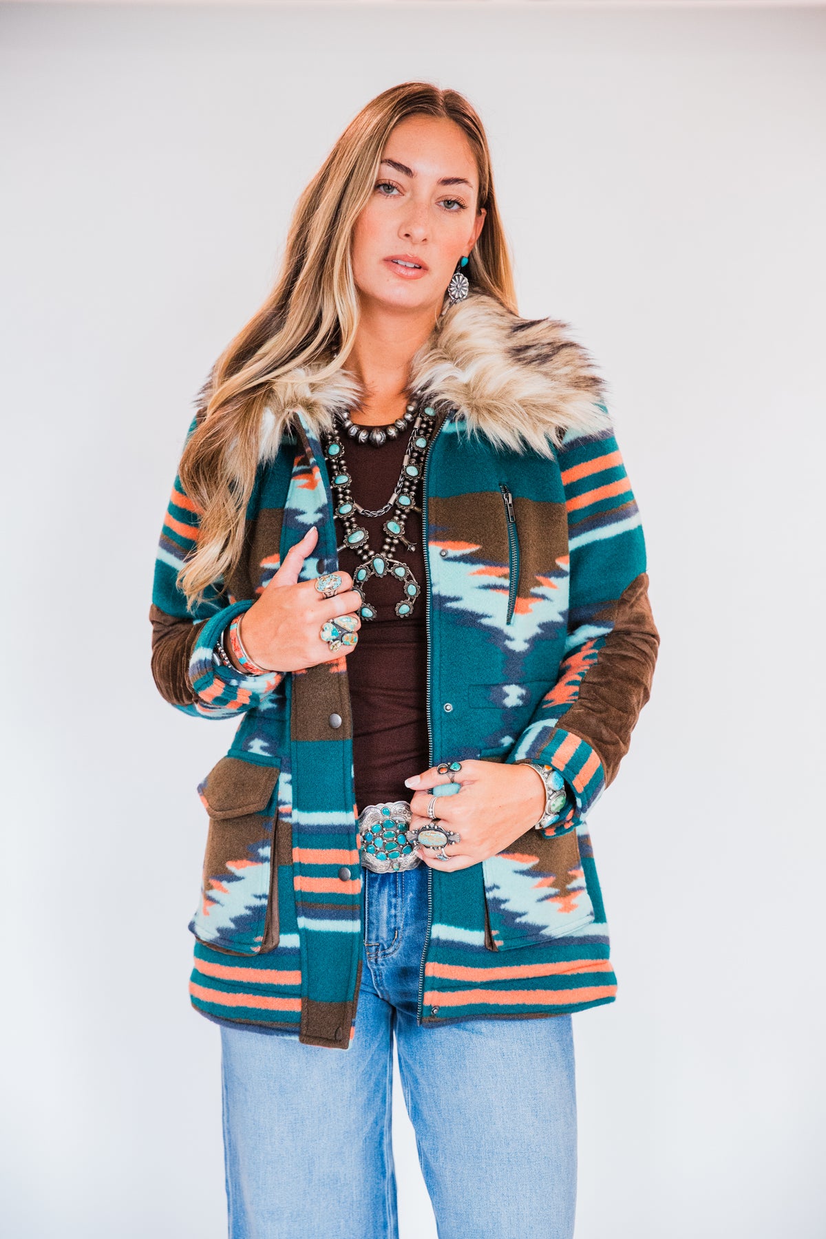 The Arvada | Aztec Graphic Print Jacket by Tasha Polizzi