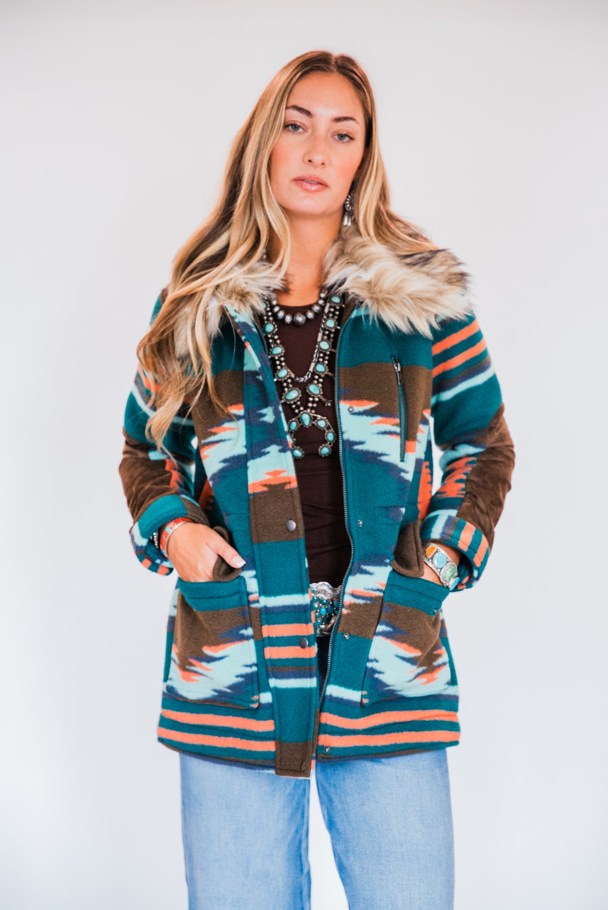 The Arvada | Aztec Graphic Print Jacket by Tasha Polizzi
