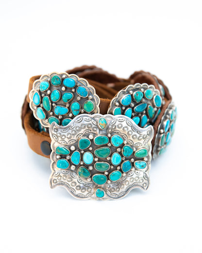The Tesella | Turquoise Concho Belt by Dan Morgan