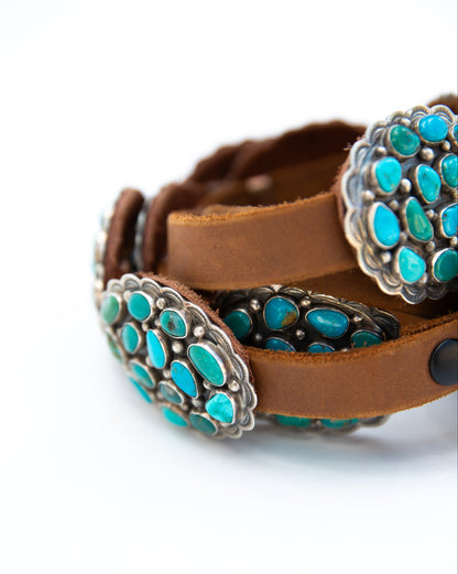 The Tesella | Turquoise Concho Belt by Dan Morgan