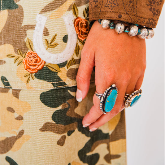 The Fresno | Mike Thomas King's Manassa Turquoise Ring Size 7 3/4