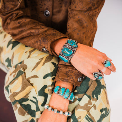 The Teton | Vintage Turquoise Statement Cuff