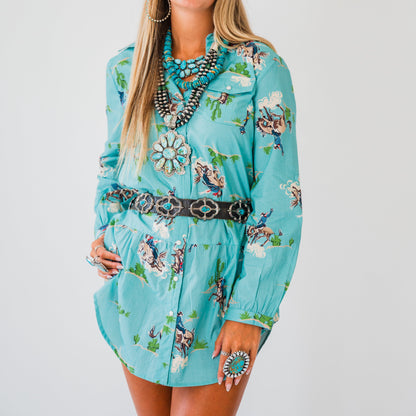 The Brandi | Western Print Tunic by Tasha Polizzi
