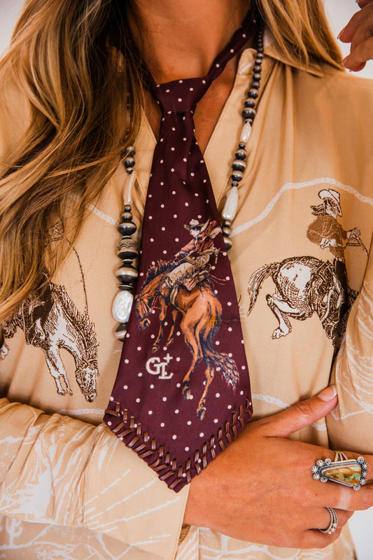 The Carter | Polkadot Bucking Horse Tie