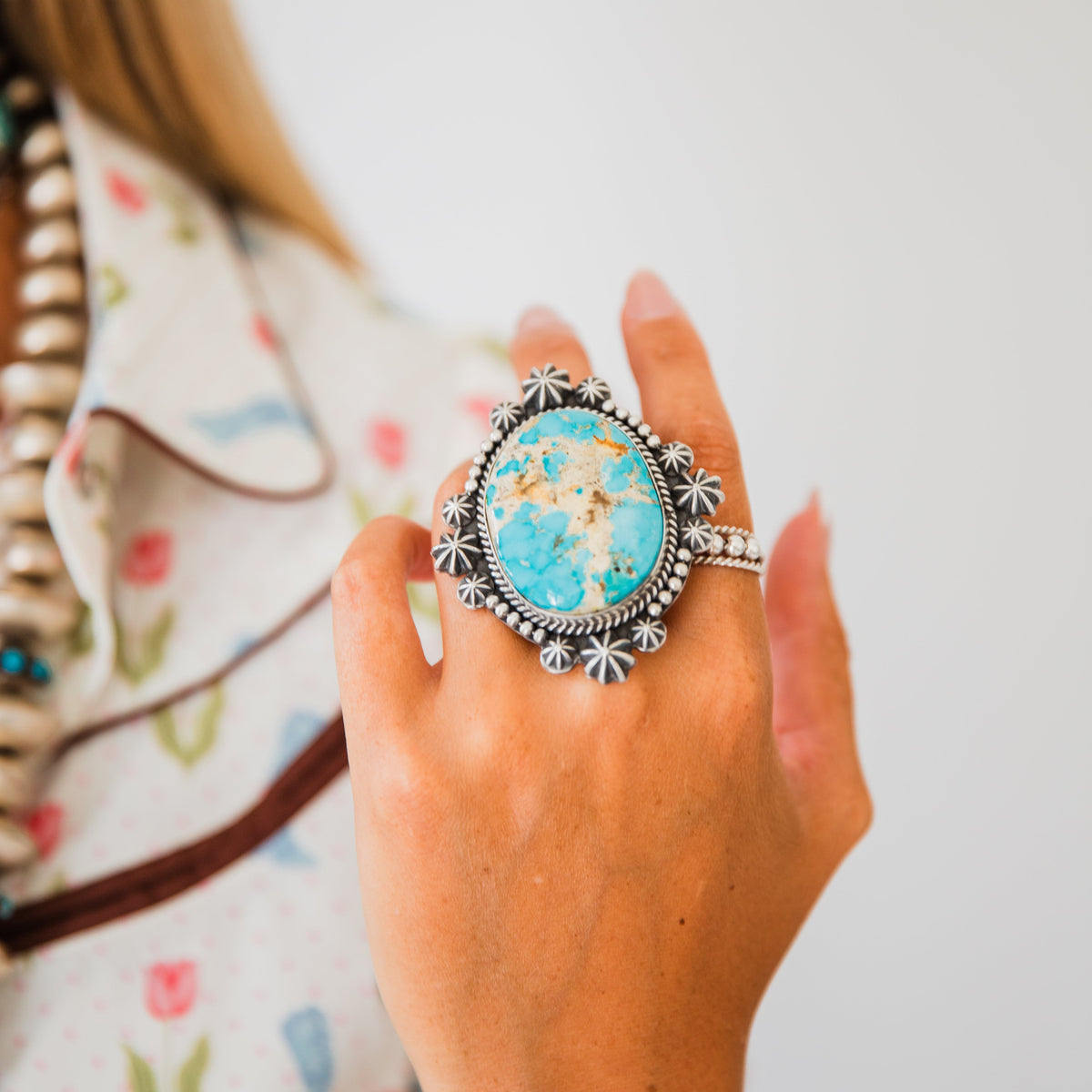 The Thorton | Turquoise Ring by R. Livingston Size 8.5-9