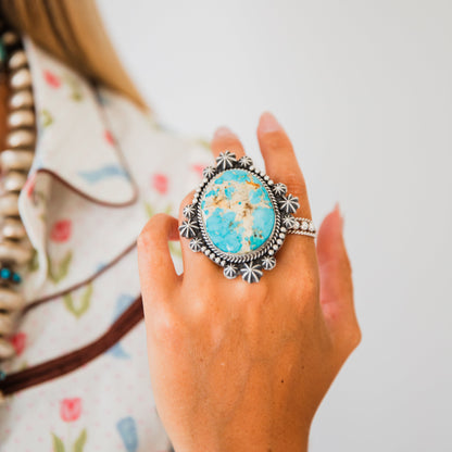 The Thorton | Turquoise Ring by R. Livingston Size 8.5-9