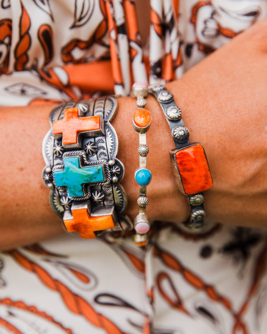 The Marshall Multi Stone Bangle