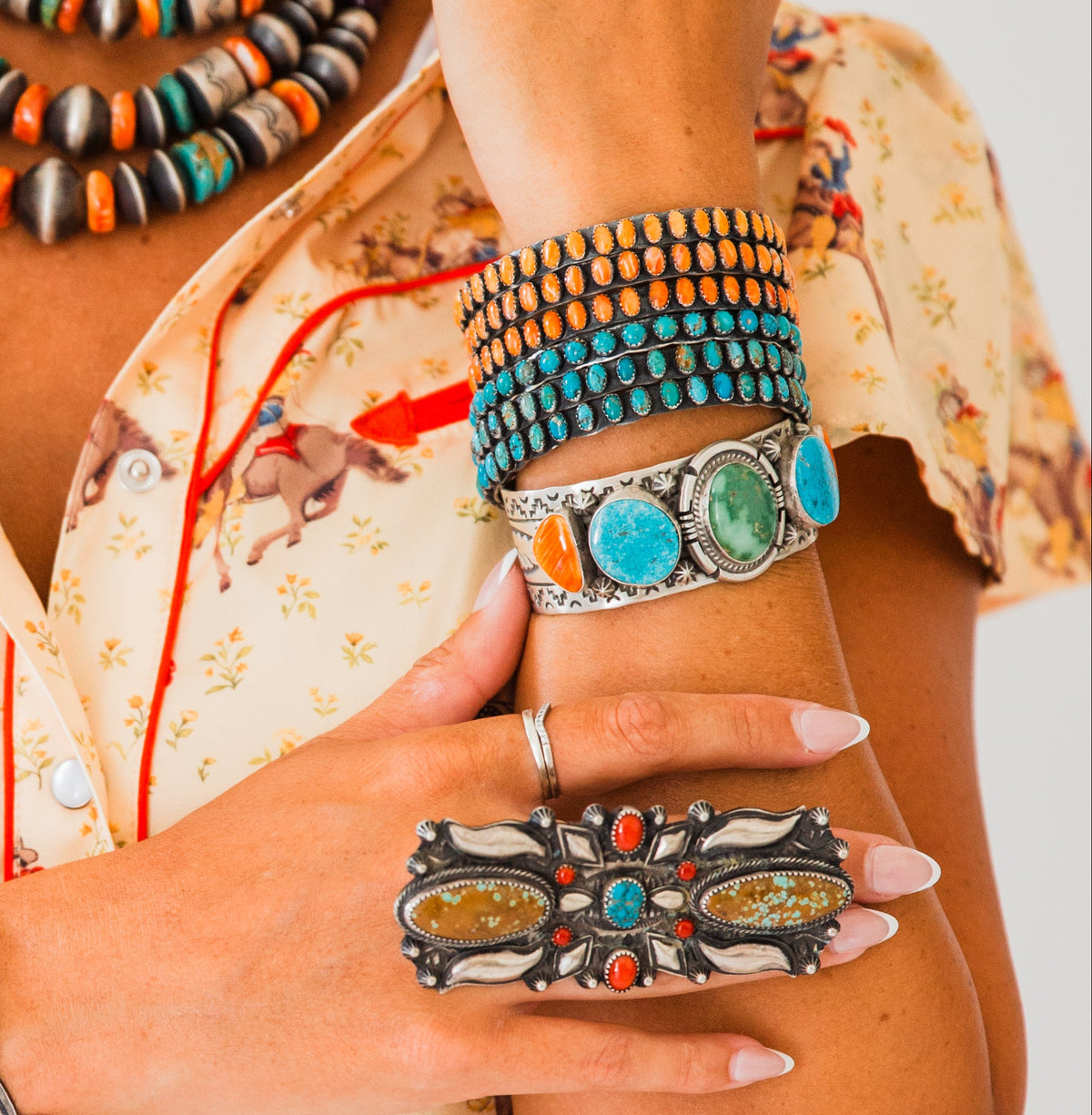 The Marina | Multi Stone Cuff by Charles Johnson