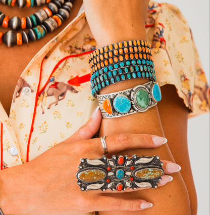 The Marina | Multi Stone Cuff by Charles Johnson