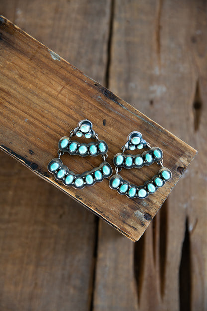 The Rue’s | Vintage Chandelier Turquoise Earrings