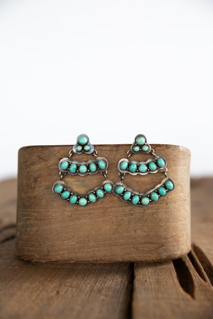 The Rue’s | Vintage Chandelier Turquoise Earrings