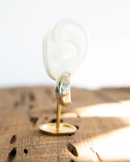 The Denning's | Sterling Sterling Half Hoops by Louise Bighand