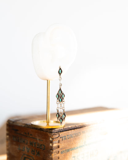 The Reeve’s | Vintage Zuni Dangle Turquoise Earrings