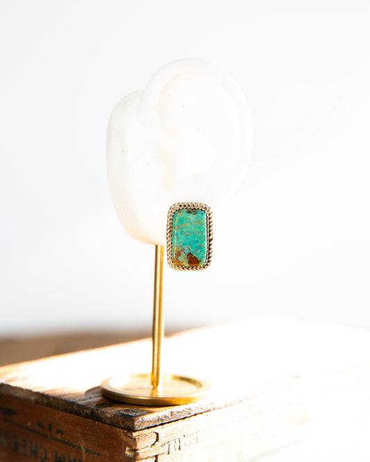 The Lorinda’s | Turquoise Rectangle Studs