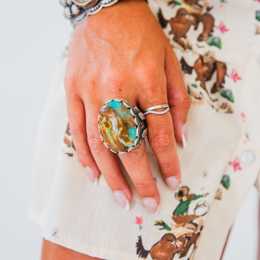 The Heston | Royston Turquoise Ring by Russell Sam - Size 8.5