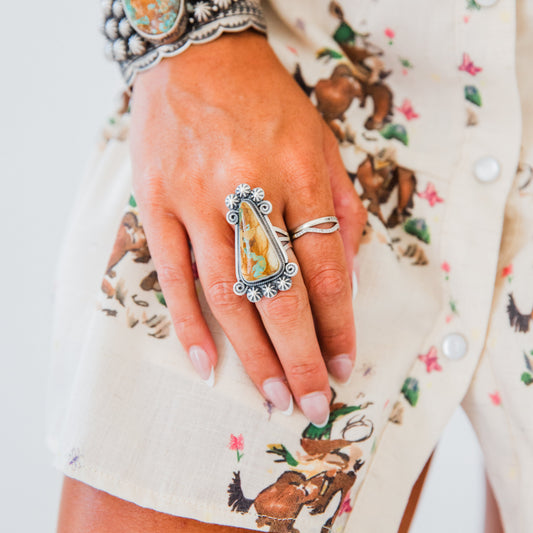 The Trina | Ribbon Royston Ring by D. Benally - Size 8