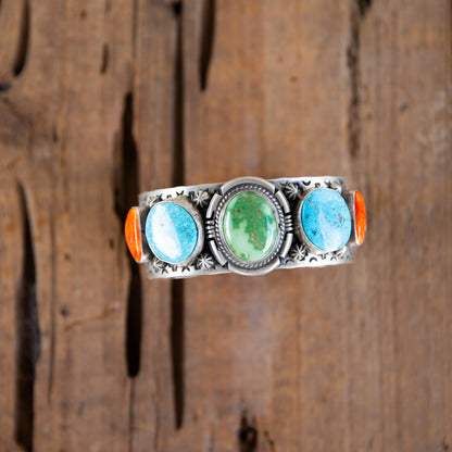 The Marina | Multi Stone Cuff by Charles Johnson