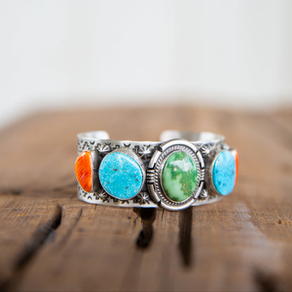The Marina | Multi Stone Cuff by Charles Johnson