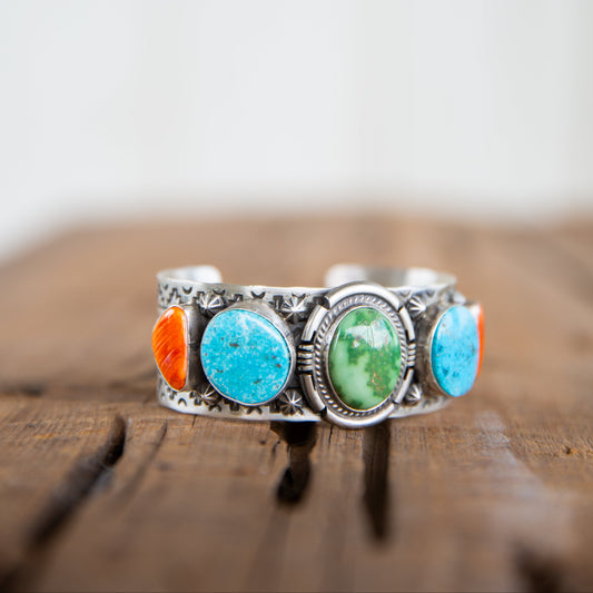 The Marina | Multi Stone Cuff by Charles Johnson