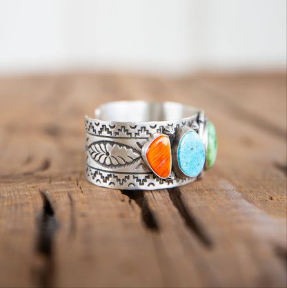 The Marina | Multi Stone Cuff by Charles Johnson