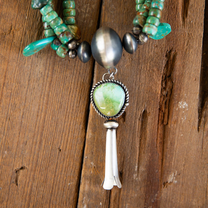 The Alpha | Vintage Mixed Stone Necklace with Pendant by Erick and Amelia Lewis Begay