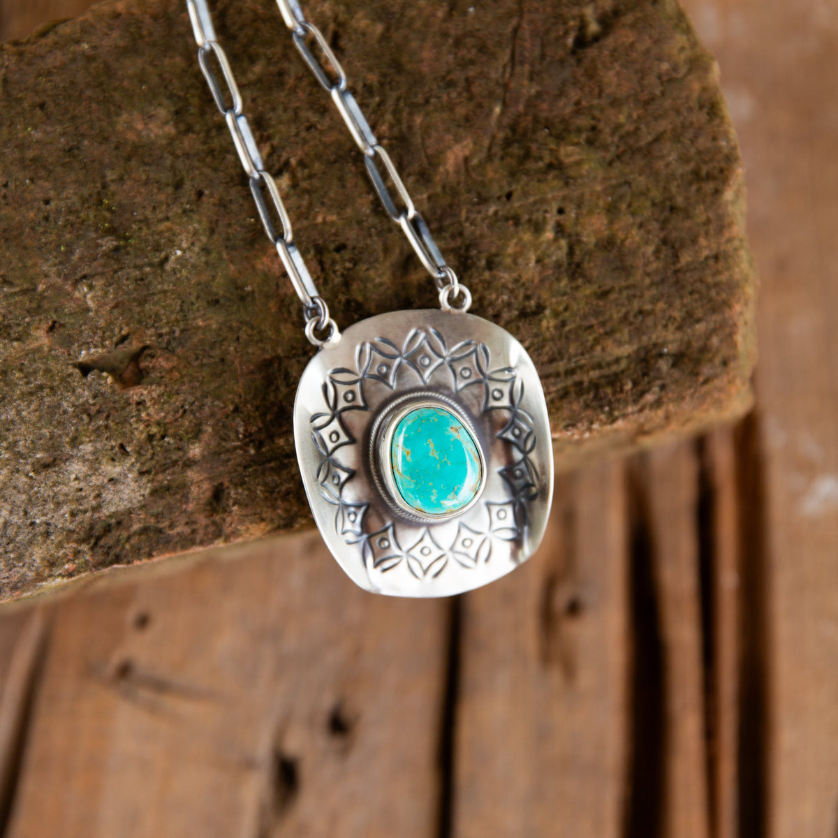The Stetson | Turquoise Cowboy Hat Necklace by Randy Boyd