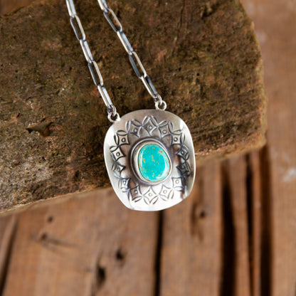 The Stetson | Turquoise Cowboy Hat Necklace by Randy Boyd