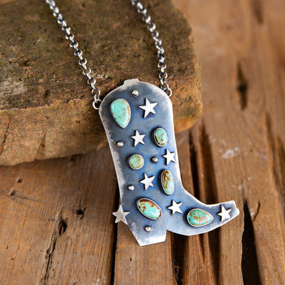 The Candora | Mine 8 Turquoise Boot Necklace by Livingston