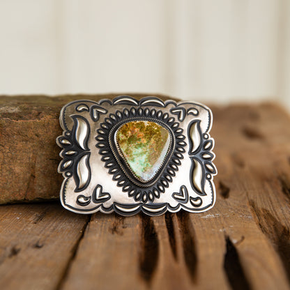 The Gazelle | Royston Turquoise Belt Buckle by Leander Tahe