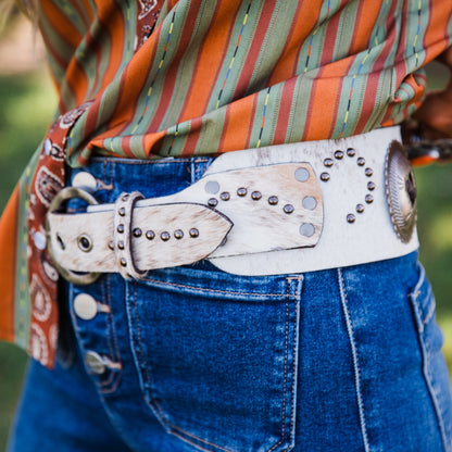 The Rosen | Cowhide Concho Belt by Juan Antonio