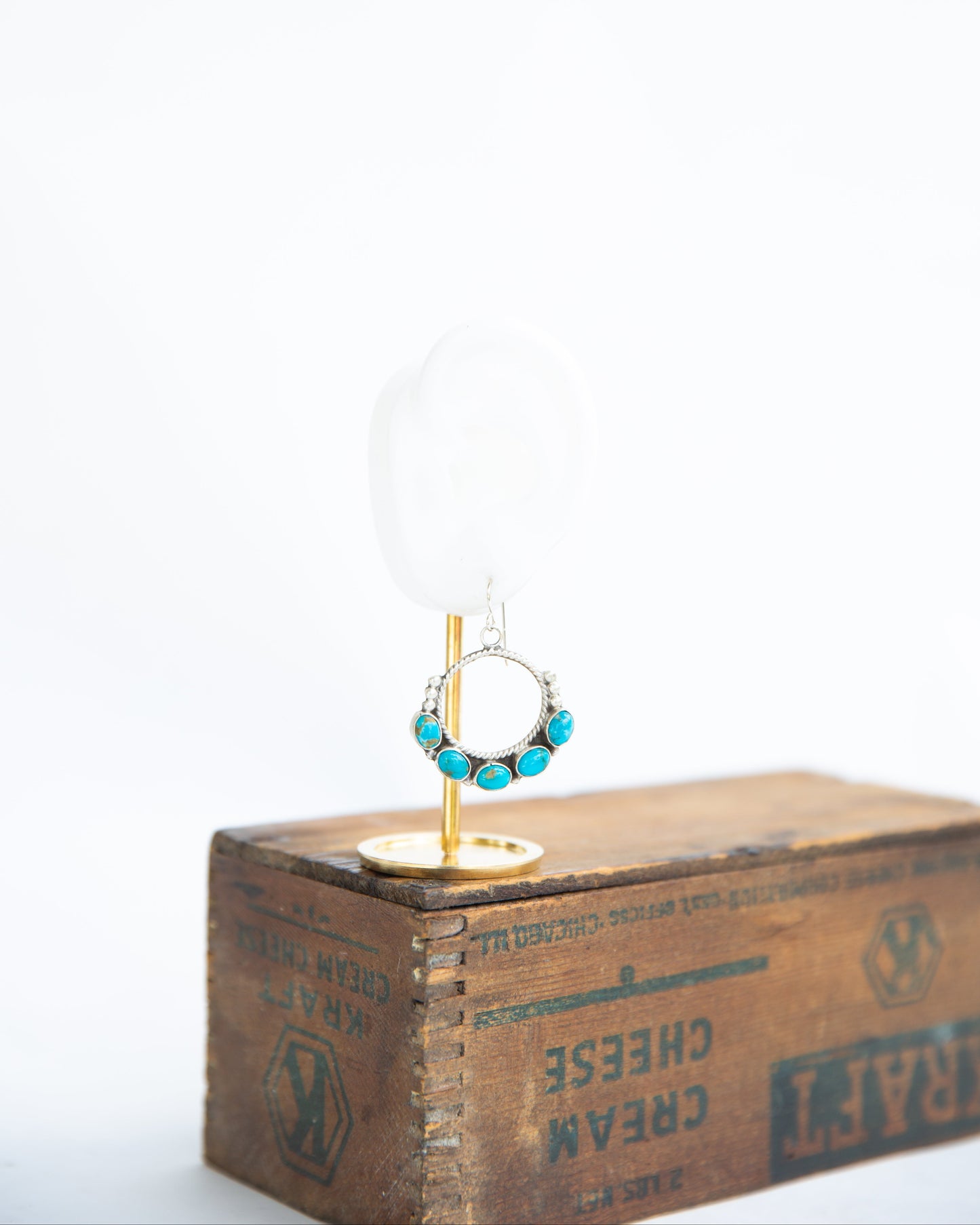 The Seneca's | Turquoise Hoop Earrings by Marcella James