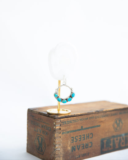 The Seneca's | Turquoise Hoop Earrings by Marcella James