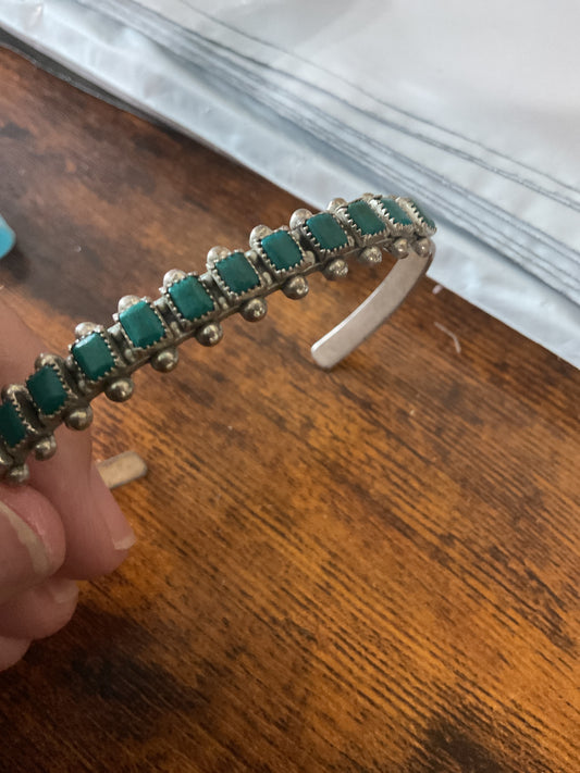 Live Sale #17  Turquoise and Sterling Cuff