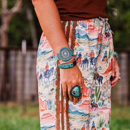 The Townsend | Turquoise Needlepoint Zuni Cuff