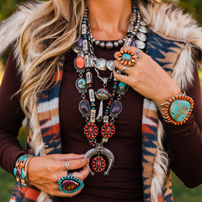 The Selene | Multi Stone Naja Squash Necklace by Hemerson Brown