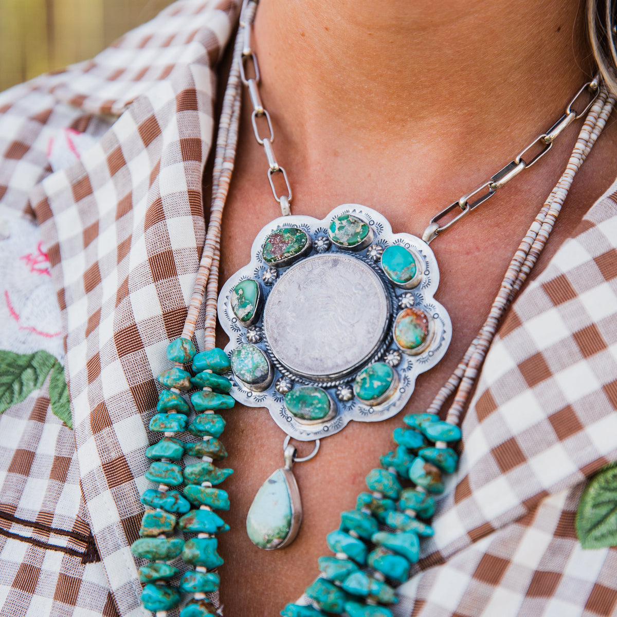 The Dynasty | Sonoran Silver Dollar Coin Necklace by Lyle Piaso