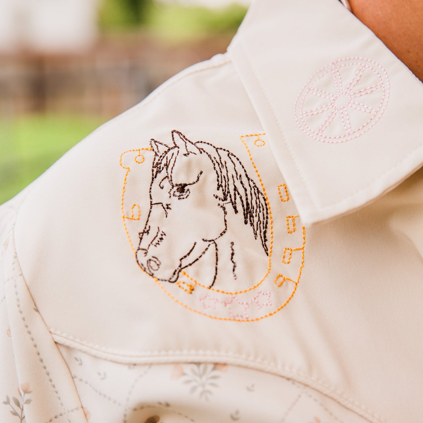 The Wyatt | Embroidered Pearl Snap Long Sleeve Top