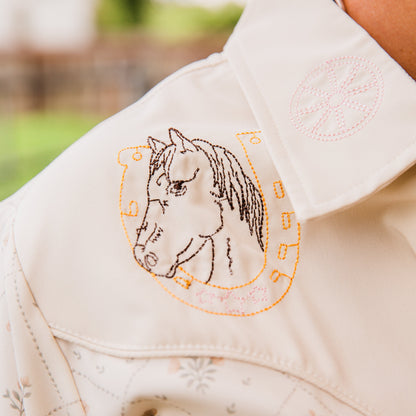 The Wyatt | Embroidered Pearl Snap Long Sleeve Top