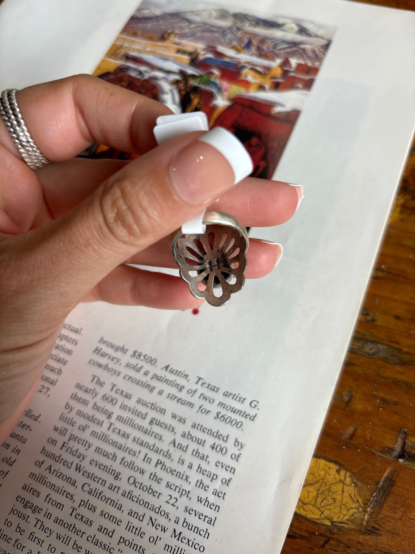 The Moxie | White Buffalo Flower Ring by Harold Tahe
