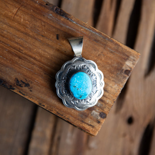 The Selena | Turquoise Concho Pendant by Chimney Butte