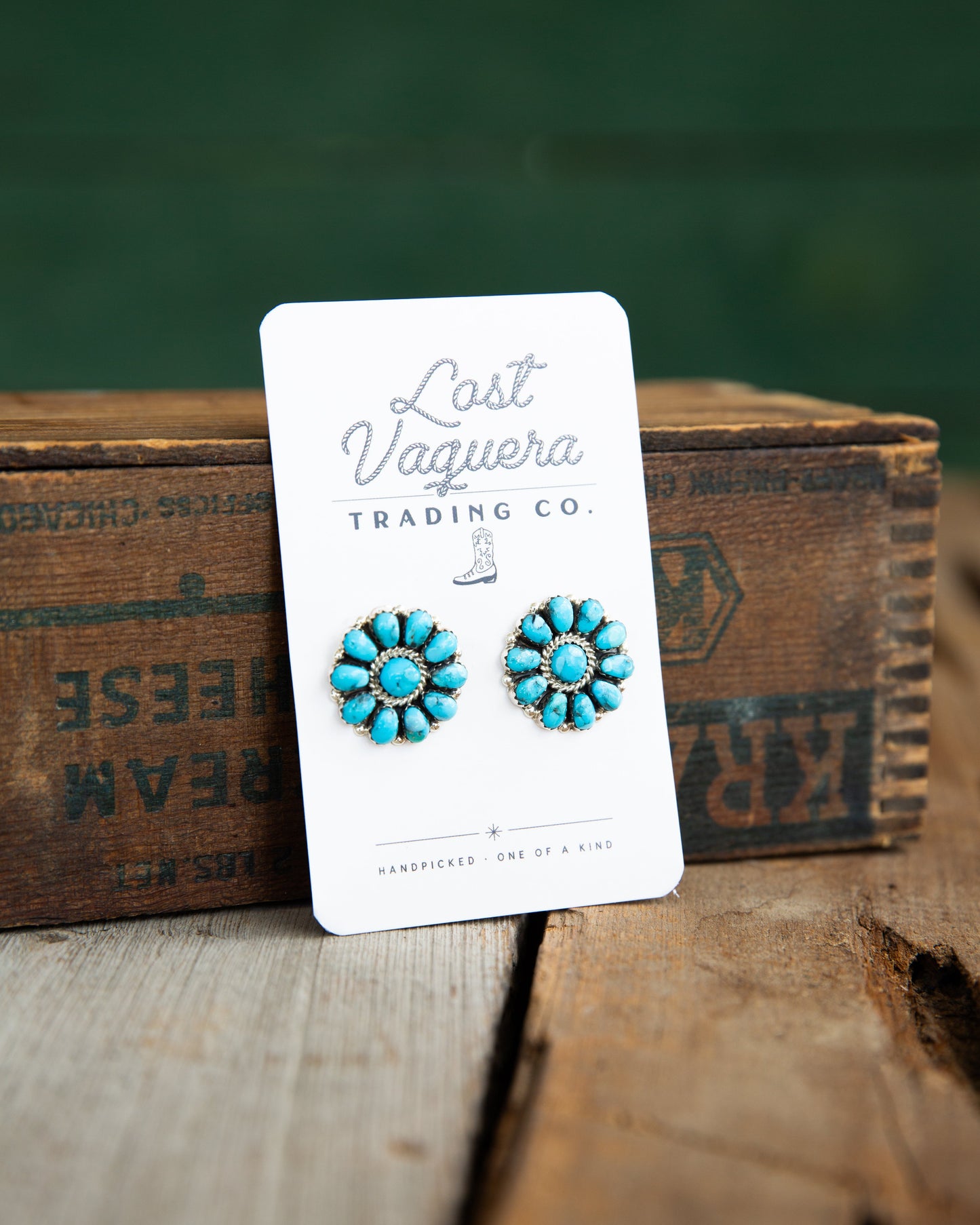 The Sonoma's | Sleeping Beauty Turquoise Cluster Stud Earrings by Davin Benally