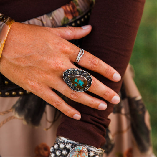 The Mosquero | Nevada Turquoise Ring - Size 8