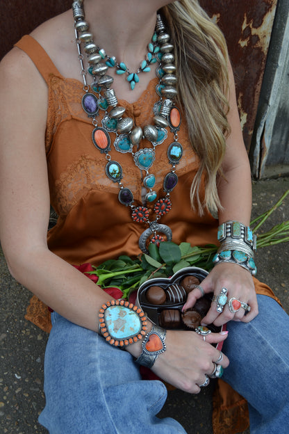 The Selene | Multi Stone Naja Squash Necklace by Hemerson Brown