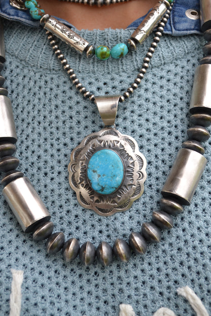 The Selena | Turquoise Concho Pendant by Chimney Butte