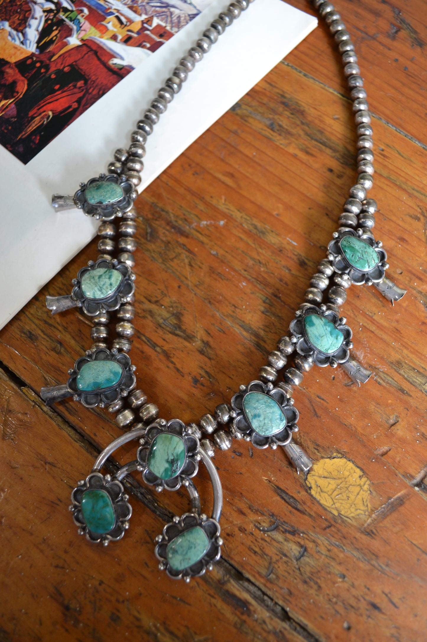 The Alston | Vintage Turquoise Squash Blossom Necklace