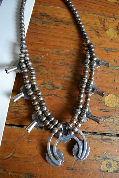 The Alston | Vintage Turquoise Squash Blossom Necklace